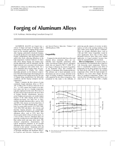 Forging of Aluminum Alloys