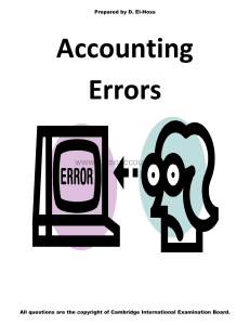 igcse accounting errors past papers