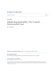 Adjudicating Sustainability  New Zealands Environmental Court
