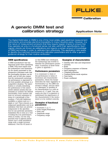 A generic DMM test and calibration