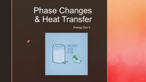 Phase Changes & Heat Transfer