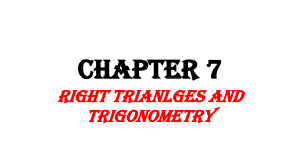 Geometry Chapter 7 Notes