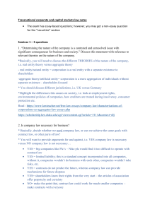 Transnational corporate and capital markets law notes