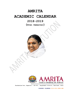 Academic  Calendar even semester 2018 - 19     25.12 with First year (1)