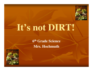 Soil is not Dirt