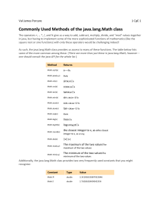 Java math methods