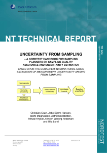 25 NT TR 604 Uncertainty from sampling A NORDTEST handbook