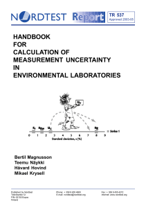 Bertil Magnusson - NORDTEST Guide on uncertainty - 2003