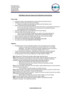 TDS Meter Calibration Instructions