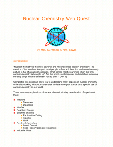 Nuclear Web Quest