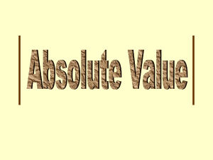 Absolute value Equations