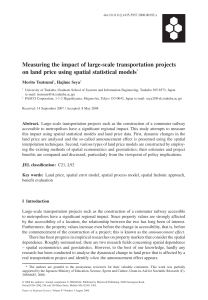 !Measuring the impact of large-scale transportation projects on land price using