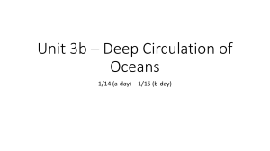 Unit 3b – Deep Circulation of Oceans PPT