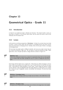 13 Geometrical Optics