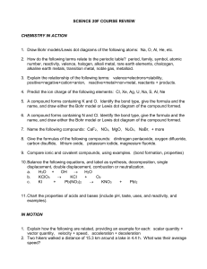 Science 20F Course Review: Chemistry, Motion, Weather, Ecosystems