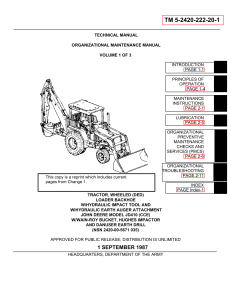 John Deere JD410 Loader Backhoe Maintenance Manual