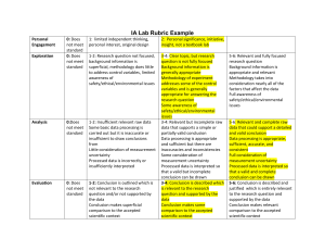 IA Lab Rubric Example