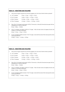 reacting gas volume