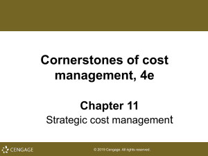 Strategic Cost Management: Value Chain & JIT