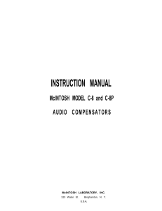 C8 owners manual