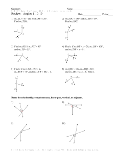 Review - Angles 1-10-19