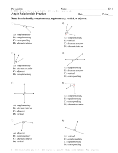 Angle Relationship Practice