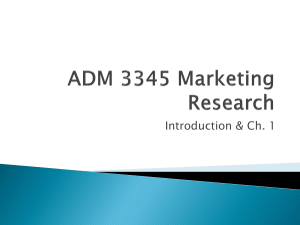 ADM3345MarketingResearchIntroChapterOneLecture