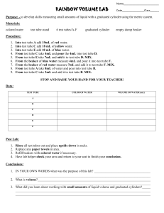 Rainbow Volume Lab Worksheet