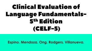 celf-5 explained PPT