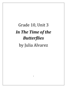 Unit 4 - In The Time of the Butterflies - Supplemental Anthology