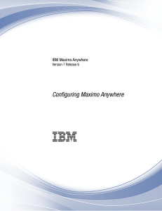 IBM Maximo Anywhere Configuration Guide