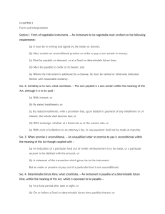 Negotiable Instruments: Form & Interpretation