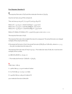 Chemistry Free Response Questions & Answers