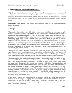 Wound Rotor Induction Motor Lab: Experiments & Theory