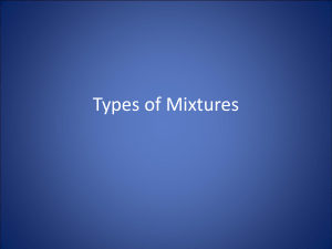 types of mixtures