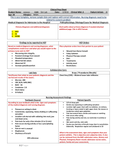 Pre-scenarioClinical Prep Sheet template for Simulation DKA HHNK