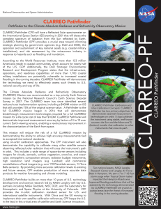 CLARREO Pathfinder Factsheet-Generic