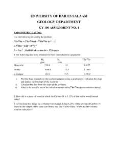 RADIOMETRY    DATING  ASSIGNMENT