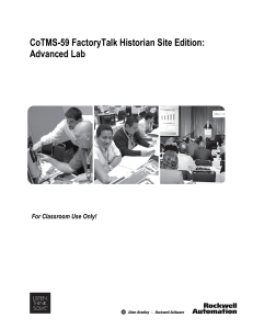 CoTMS59 - FactoryTalk Historian Site Edition Advanced Lab