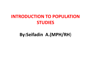 INTRODUCTION TO POPULATION 1