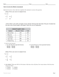 Final Review For Algebra Quiz