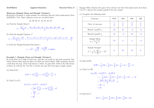 Applied Statistics Tutorial: Sample Mean & CLT