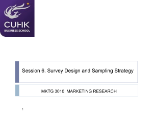 Survey Design & Sampling Strategy in Marketing Research