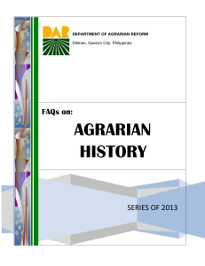 FAQs on Agrarian History