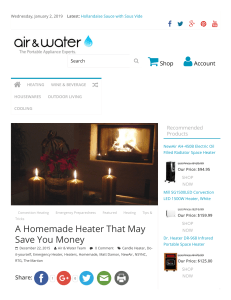 A Homemade Heater That May Save You Money