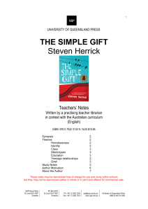 Teachers' Notes The Simple Gift