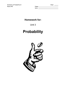 Probability Homework Packet