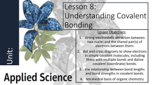 Lesson 8 - Covalent Bonding