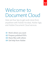 Adobe Document Cloud: Work Anywhere, Prepare PDFs, Share Files