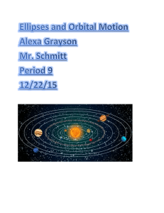 Elliptical and Orbital Motion version 1